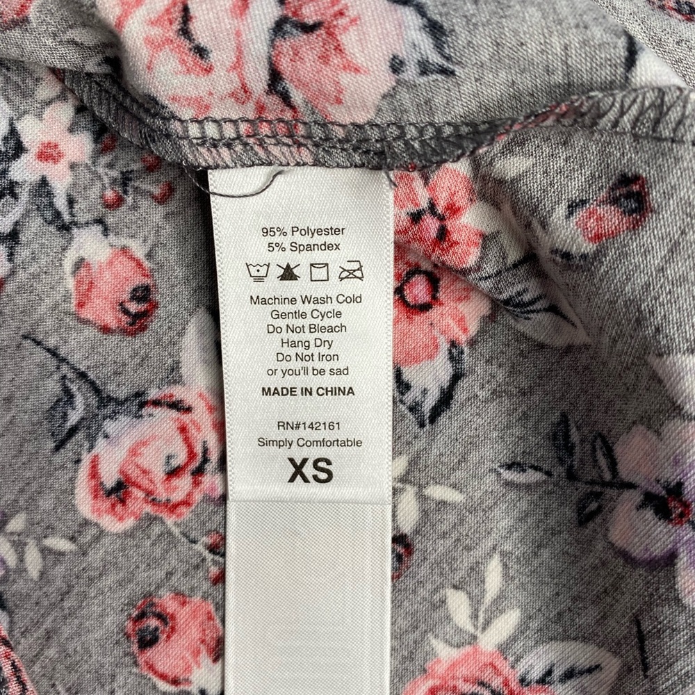 NWT Lularoe Iris gray floral print multiple sizes - Picture 5 of 10